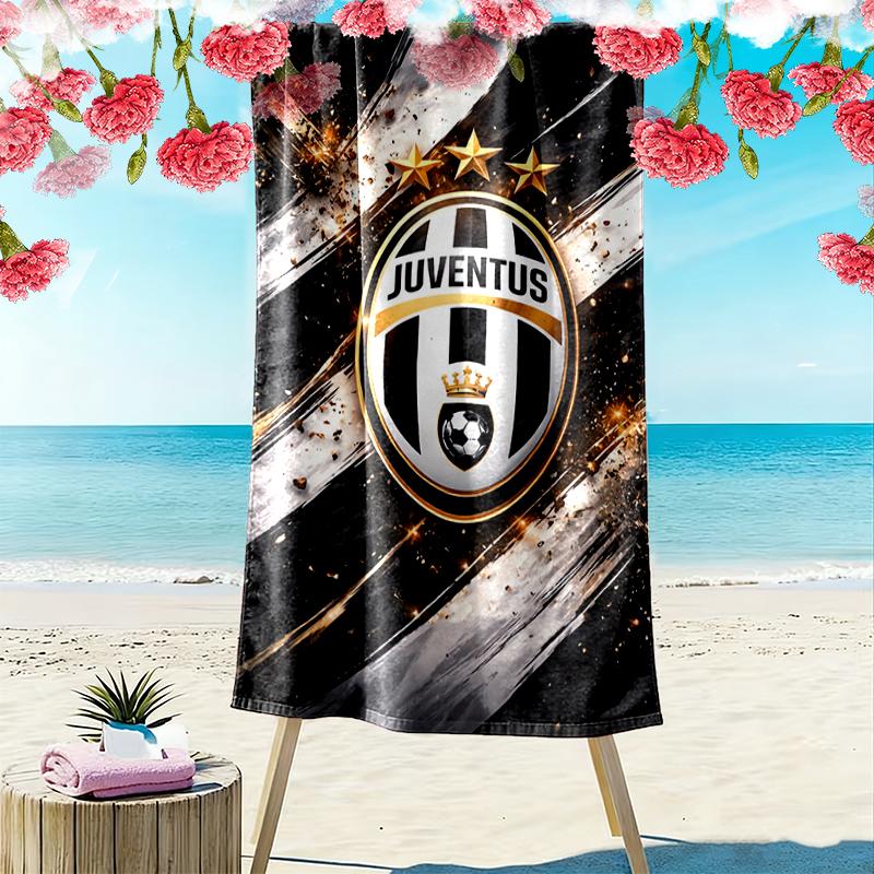 1pz Telo da Spiaggia Football Club Juventus, Morbido Telo da Spiaggia Adatto per Spiaggia Nuoto, Campeggio all'Aperto e Viaggi