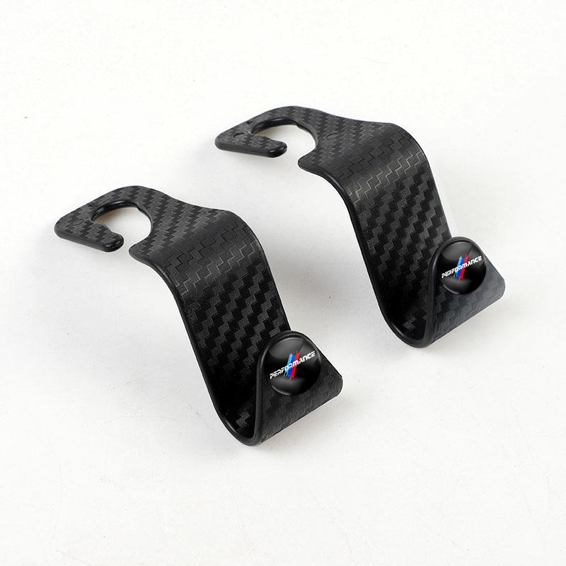 For BMW X6 2xPortable Car Seat Backrest Hooks Auto Headrest Hanger Sticker For BMW X1 X2 X3 X5 X4 X6 X7 iX3 F20 F10 F07 E70 E46 E90 E92 E60