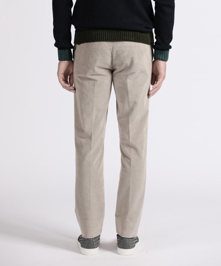 PANICALE Beige Slim Fit Corduroy Pants