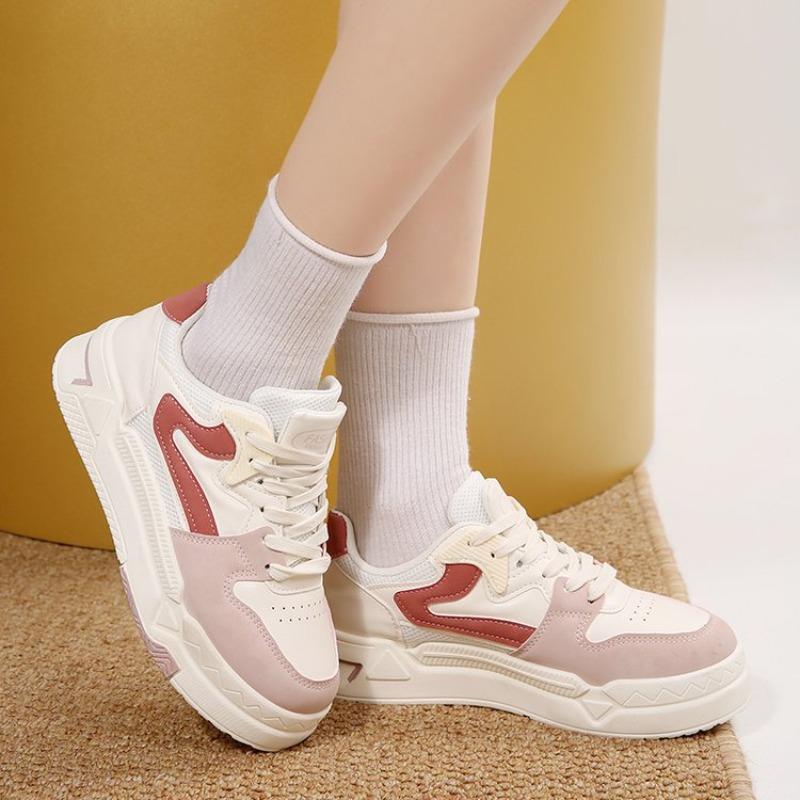 thick-soled heightening lace-up board shoes women's autumn new fashion trend women's shoes versatile casual sports shoes