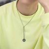 Emporio Armani Simple Peace Buckle Pendant Stainless Steel Necklace Men Necklace EGS2609040