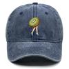 Kiwi Fruit High Heels Print Adjustable Sun Hat, Fruit Trucker Hat Headwear Unisex Simple Cotton Snapback Baseball Cap
