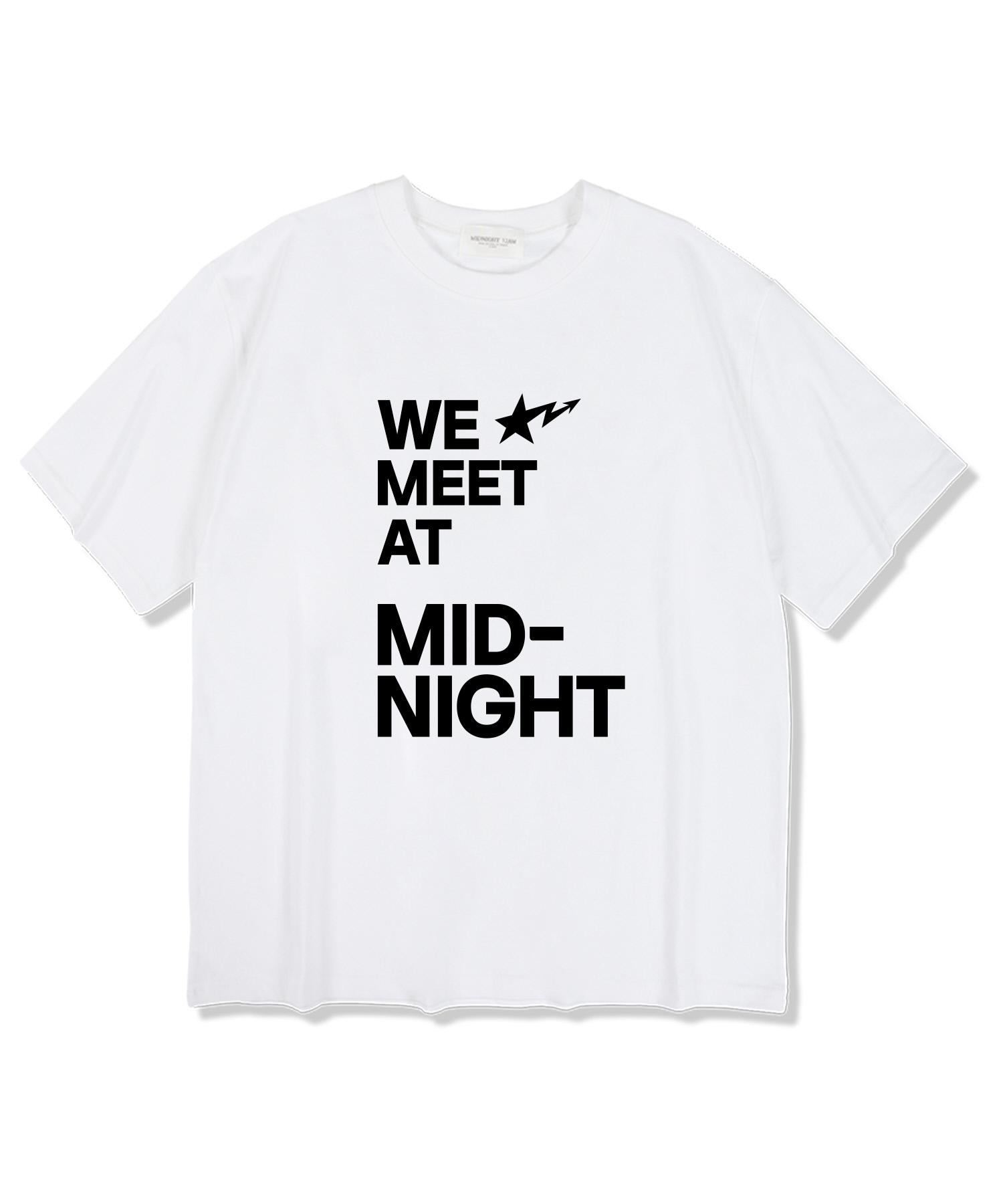 Midnight 12 Am We Meet Midnight Short Sleeve T-Shirt White L