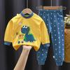 Tegneserie Barn 100% Bomull Undertøyssett Gutter & Jenter Termisk Pyjamas Myk Langermet Topp & Bukser Koselig Hjemmeklær & Nattøy