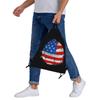 USA America American Flag Backpacks Portable Drawstring Bags Sports Bag Book Bags for Travel Students