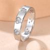 Trendy White Zircon Stone Love Heart Vintage Silver Color Wedding Bands Engagement Rings For Women Men Minimalist Jewelry