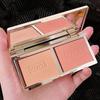 Natural&Matte Blush Palette Fine Powder Two-tone Peach Blush Palette Natural Rose Pink Red Rouge Face Cheek Easy To Apply