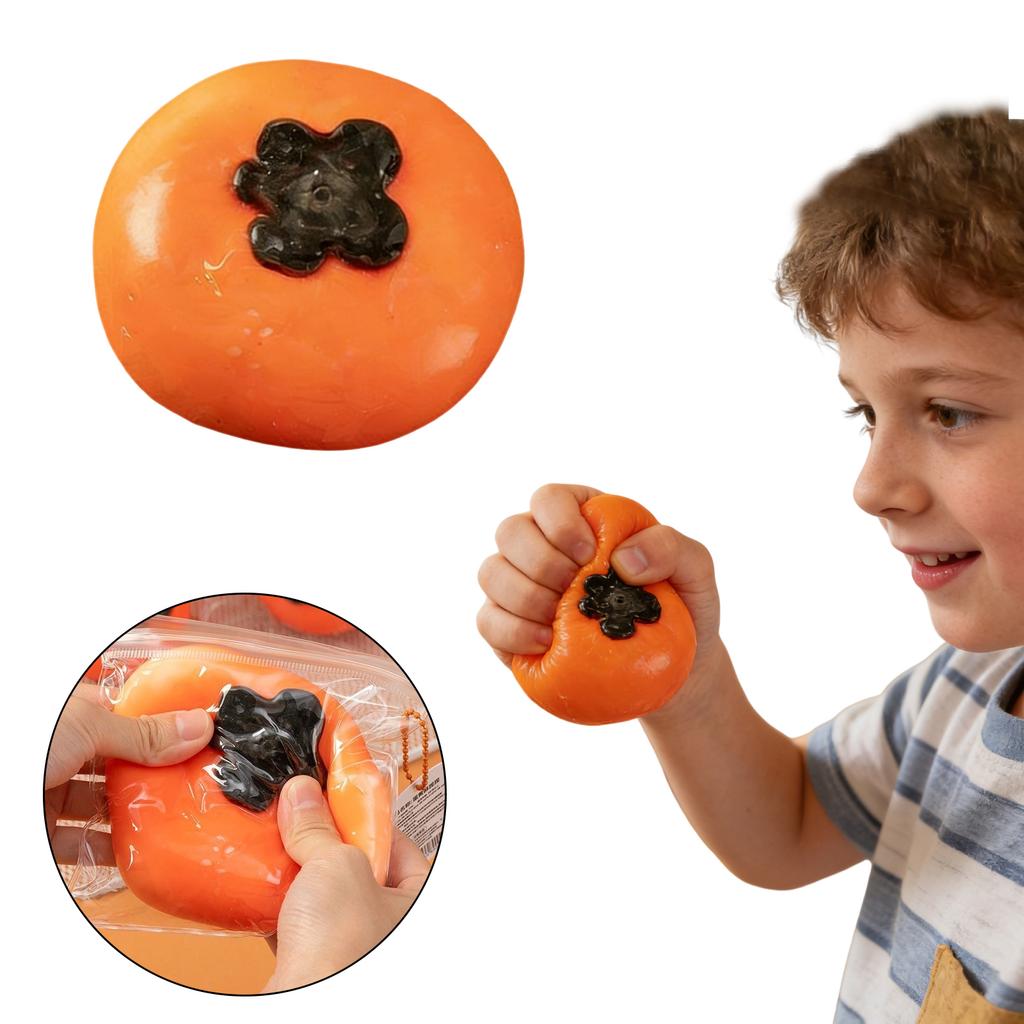 Fluid Persimmon-shaped Stress Relief Toy, Squeezeable