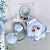 Lovely Sweet Flocking Key Chain Soft Plush Cute Cartoon Dessert Schoolbag Decoration Pendant Fashion Creative Crying Doll Key Rings for Female Handbag