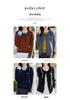Double-Breasted Faux Two-Piece Cardigan: 2025 Autumn/Winter All-Wool Round Neck Button-Up with Letter Embroidery.