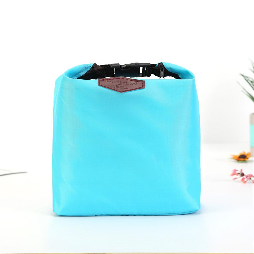 Compact Insulated Lunch Bag Waterproof Nylon Small Cool Box Portable Food Container Bag for Work School Outdoor Picnic