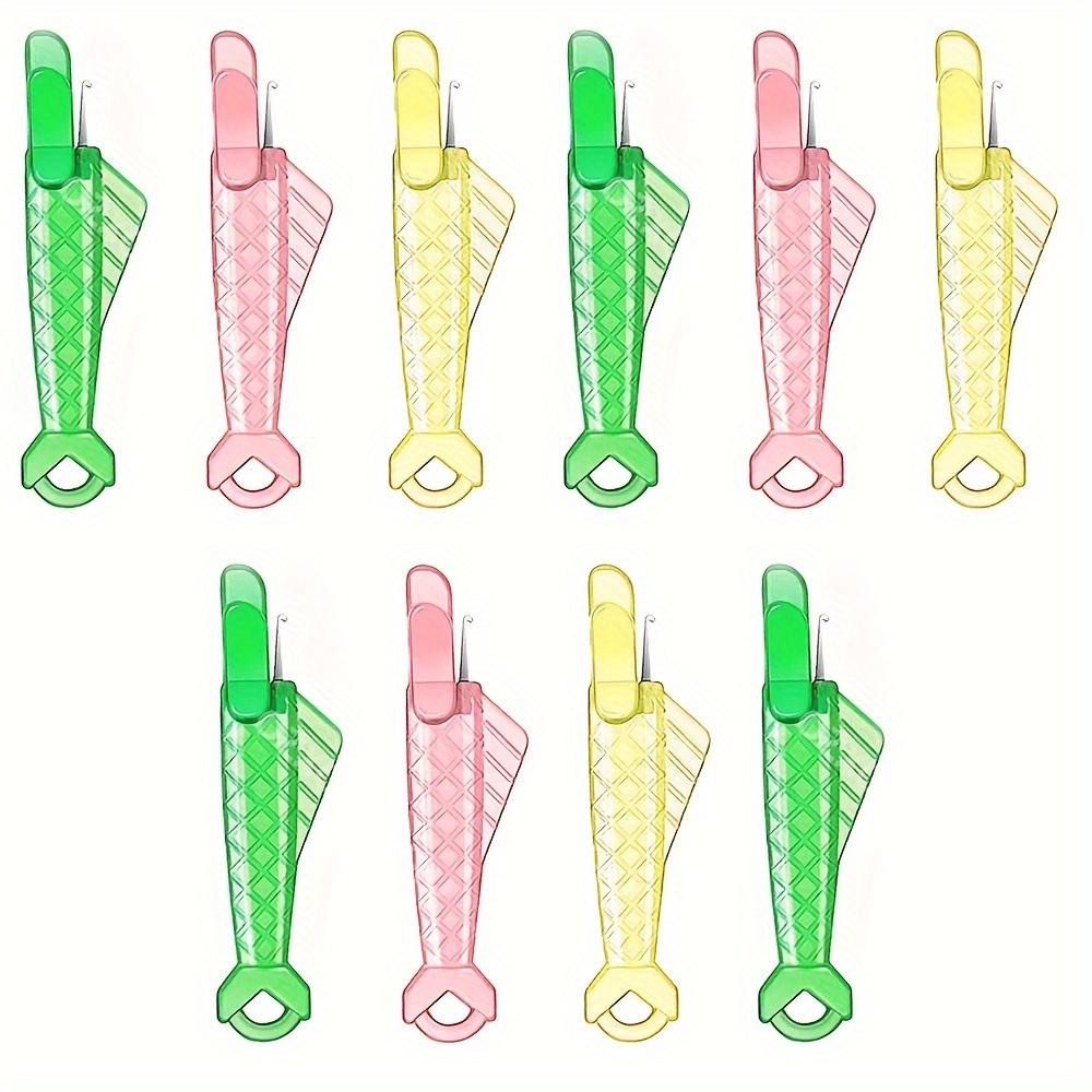 10pcs Mini Automatic Needle Threaders Easy Self-Threading Tool for Sewing Machines, Durable & Portable, Assorted Colors