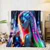 Neon Cyberpunk Styled Woman print blanket soft and cozy perfect for the living room bed sofa or a nap,gift