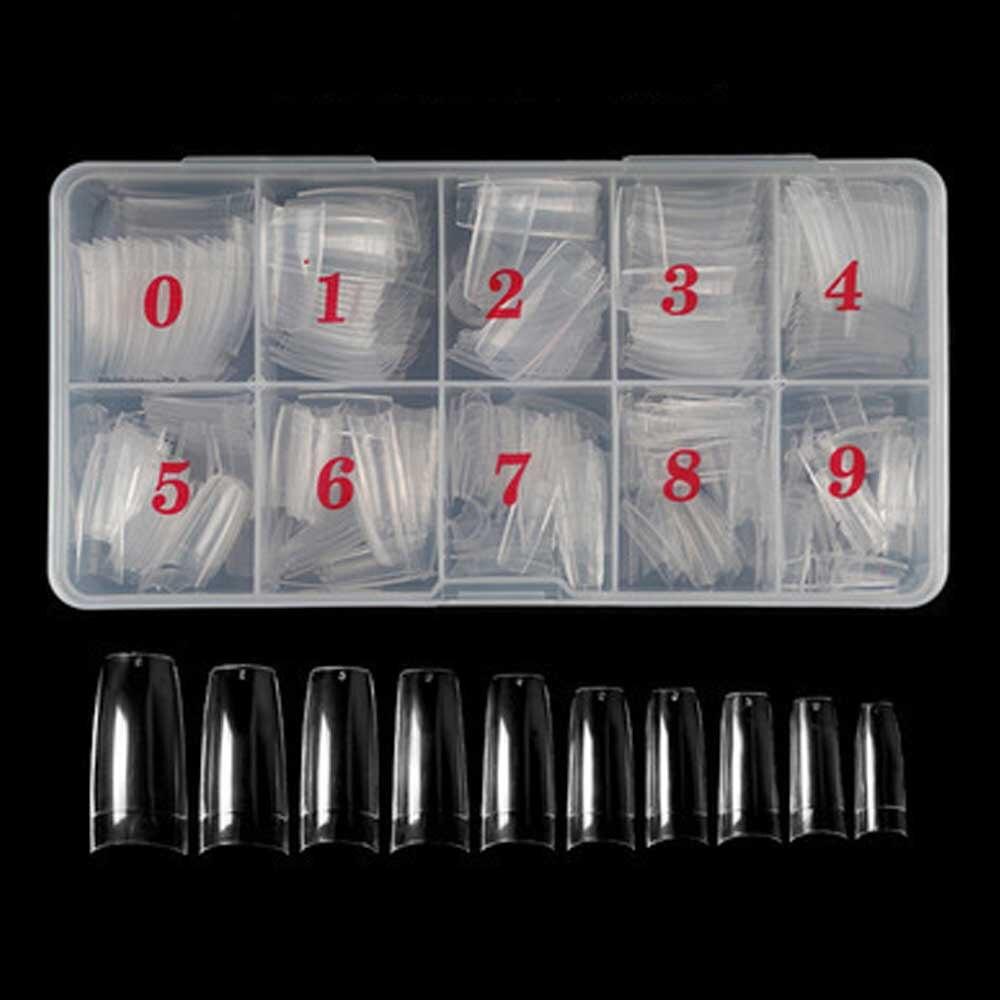2/3/5 set sfaturi pentru extensie pentru unghii false artificiale Frecch acoperire completa Unghii false acrilice capsule transparente manichiura 500 buc/cutie