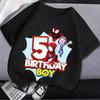 New Short Sleeve Marvels SpiderUnisex Kids Tshirt Number 19 Cartoon Figure Printed Tshirt Birthday Party Wears 100Cotton Tee