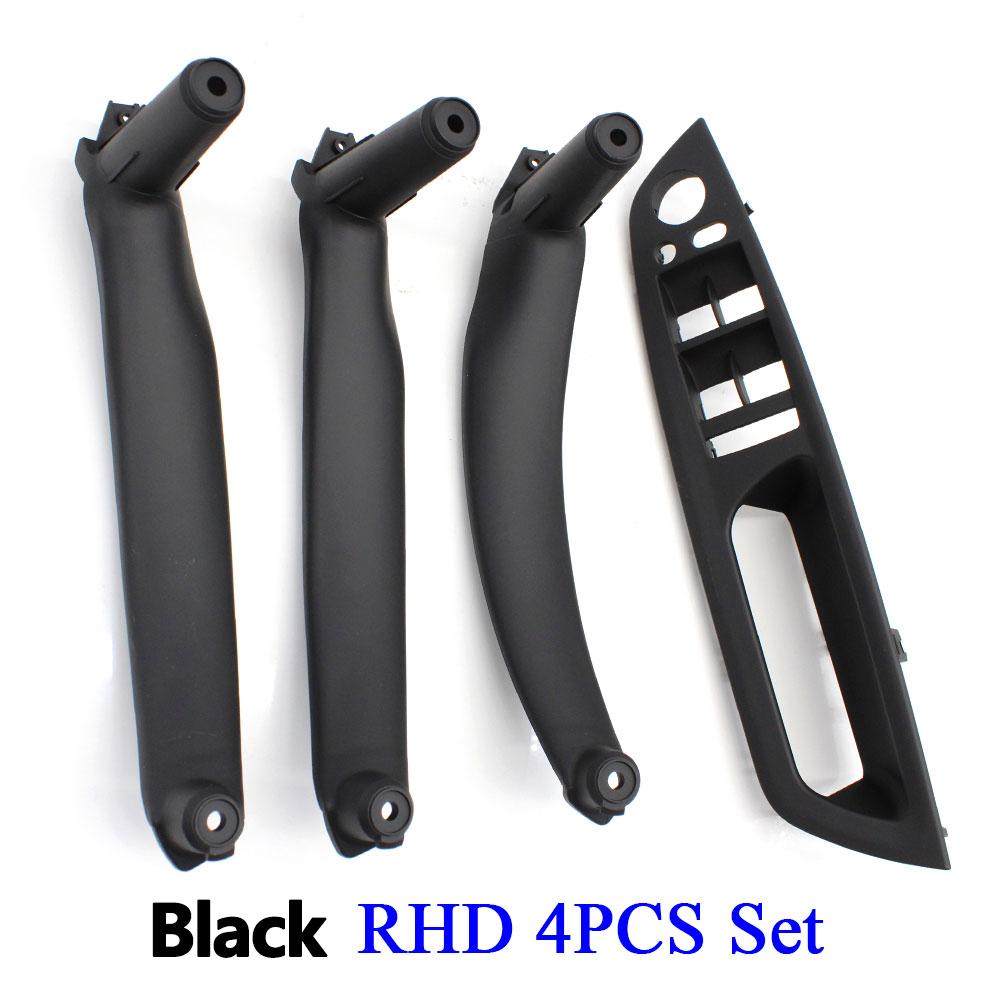 4PCS Kit LHD RHD Inner Driver Door Window Switch Armrest Cover Pull Handle Replacement For BMW X5 X6 E70 E71 E72 2007-2013