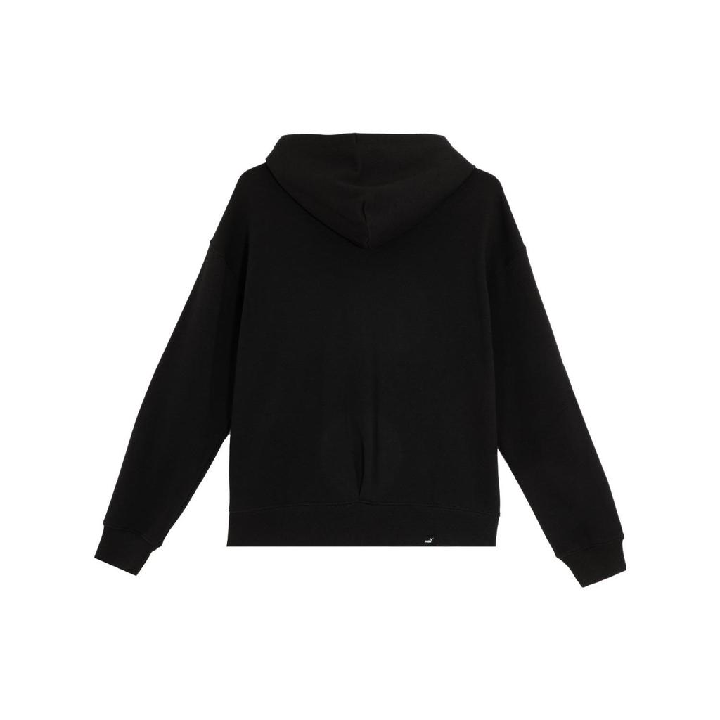 Puma Logo Print Zip-Up Sports Casual Hoodie Jacket Women jackets Black 679597-01