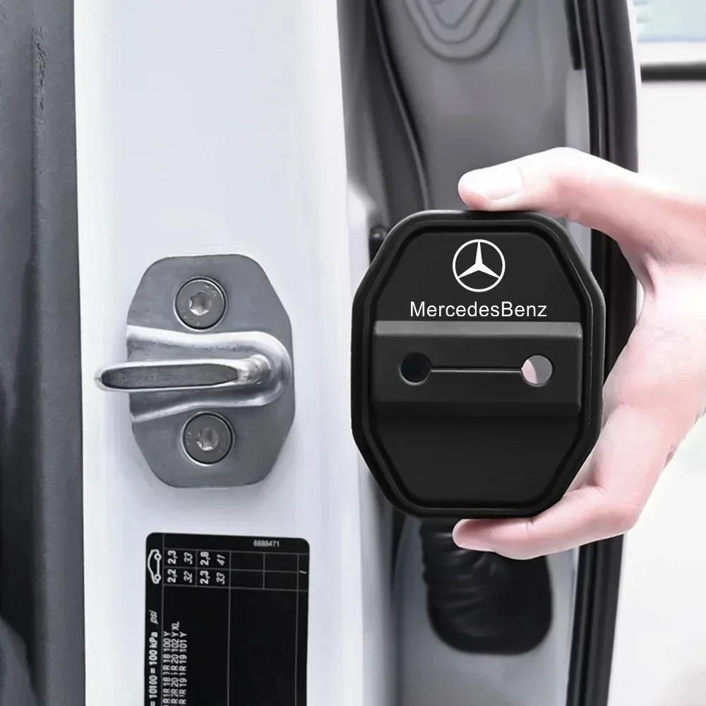 Car shock absorber pad Mercedes Benz AMG W204 W213 W205 W211 W176 W164 CLA Car door silicone lock buckle protective cover DN6