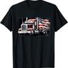 Us American Flag Semi Truck Driver Trucker T Shirt