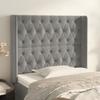 vidaXL Headboard with Ears Light Grey 103x16x118/128 Cm Velvet
