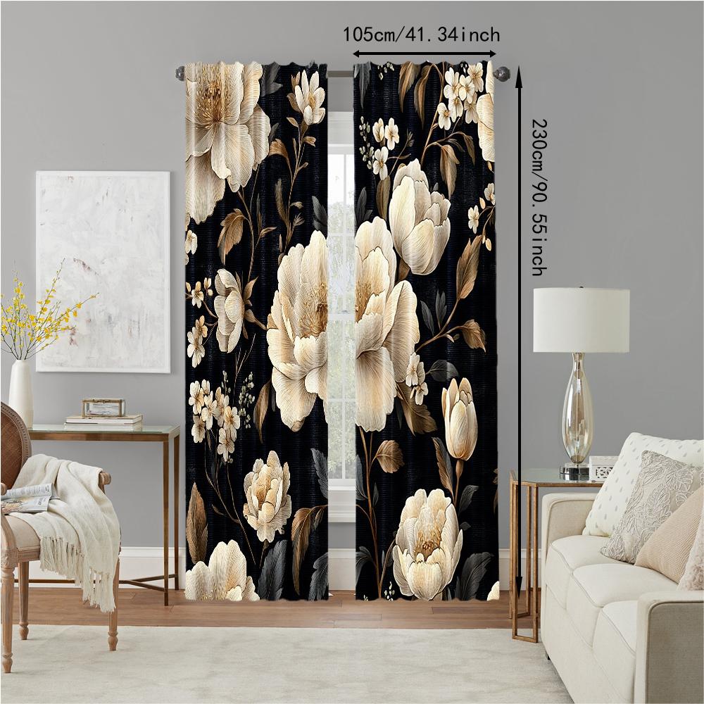 2 pcs   versatile polyester transparent curtains for home decoration Boho (2) for use in bedrooms and living rooms