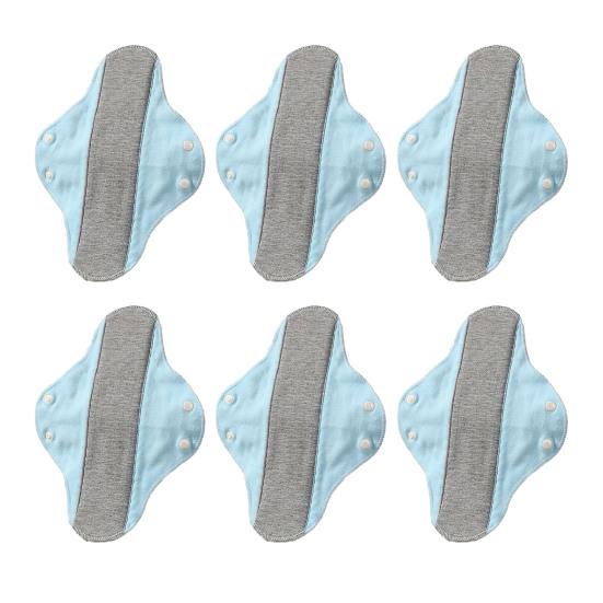 6Pcs Reusable Washable Menstrual Pads Leak-Proof Waterproof Breathable Graphene Cloth Incontinence Pads Elderly Sanitary Pads