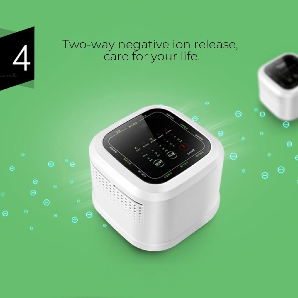Portable air purifier Negative ion sterilizer Household generator Anion air purifier Ozone generator HEPA Carbon filter