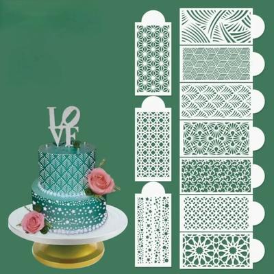 Fondant Cake Mesh Stamps Stencils Embossing for Decorating Tool Plastic Spray Mold Wedding Cookies Chocolate Drawing Painting