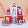 3D DIY Papierkarte Puzzle Villen Haus Bau Modell Kinder Handgemacht Pädagogisch Spielzeug Puzzle Schreibtisch Ornament