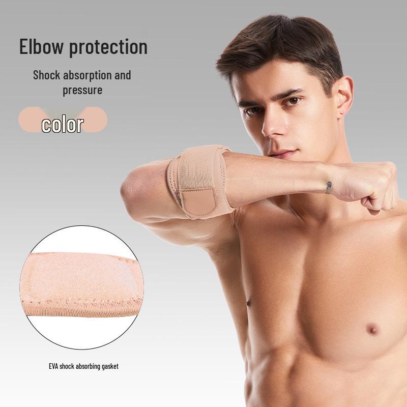 Adjustable Elastic Tennis Elbow Support with Shock-Absorbing Pad