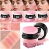 1 ks sypká pudrová tvářenka Air Cushion tvářenka Přírodní tvářenka na tváře Třpytivá tvář Vysoce pigmentovaný make-up na tvářenku, dlouhotrvající a lehký