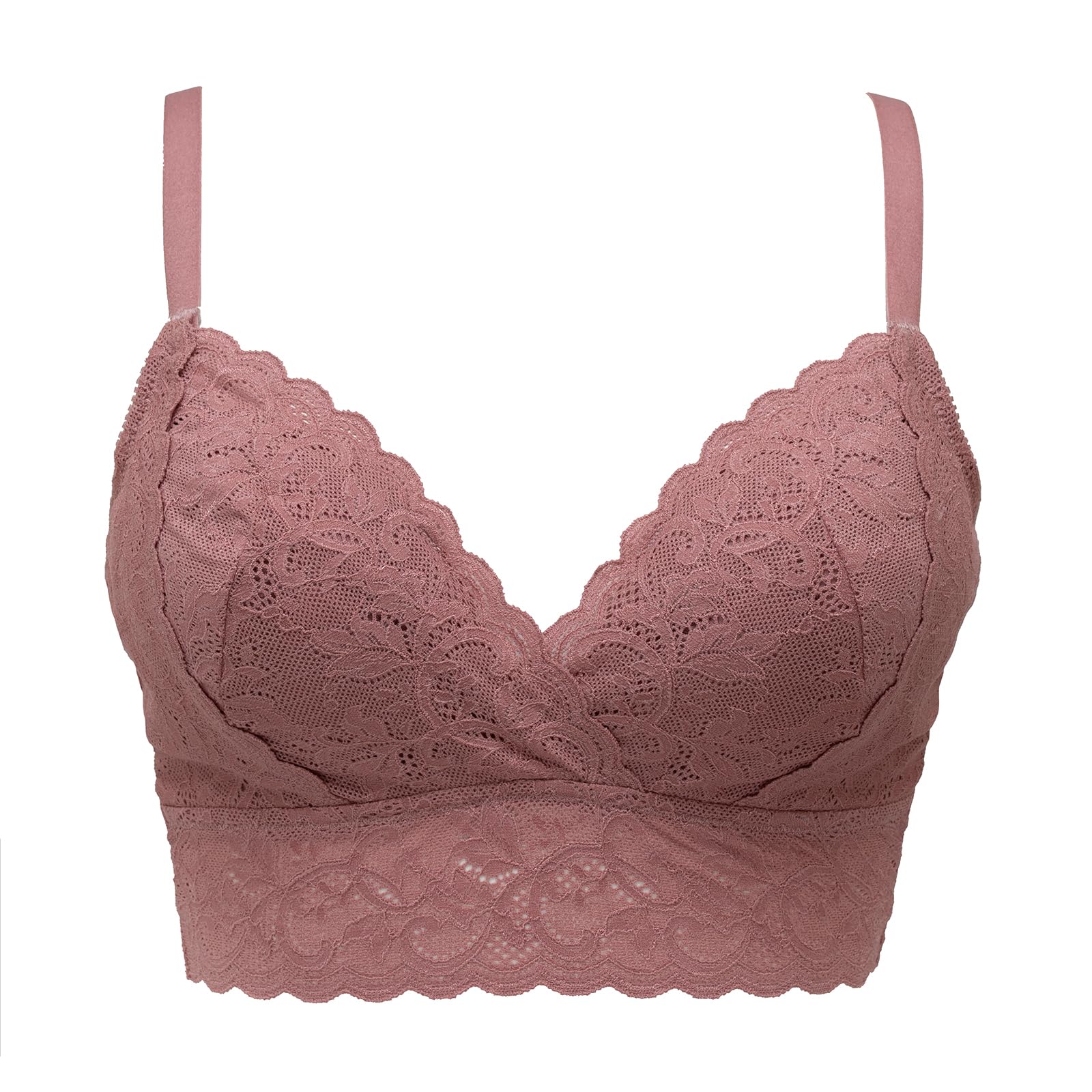 

бюстгальтер эластичный удобный но красивый Magical Fit Half Розовый Попурри [Lucien] Кружевной без косточек, силуэт, Красота, Топ, Женский,