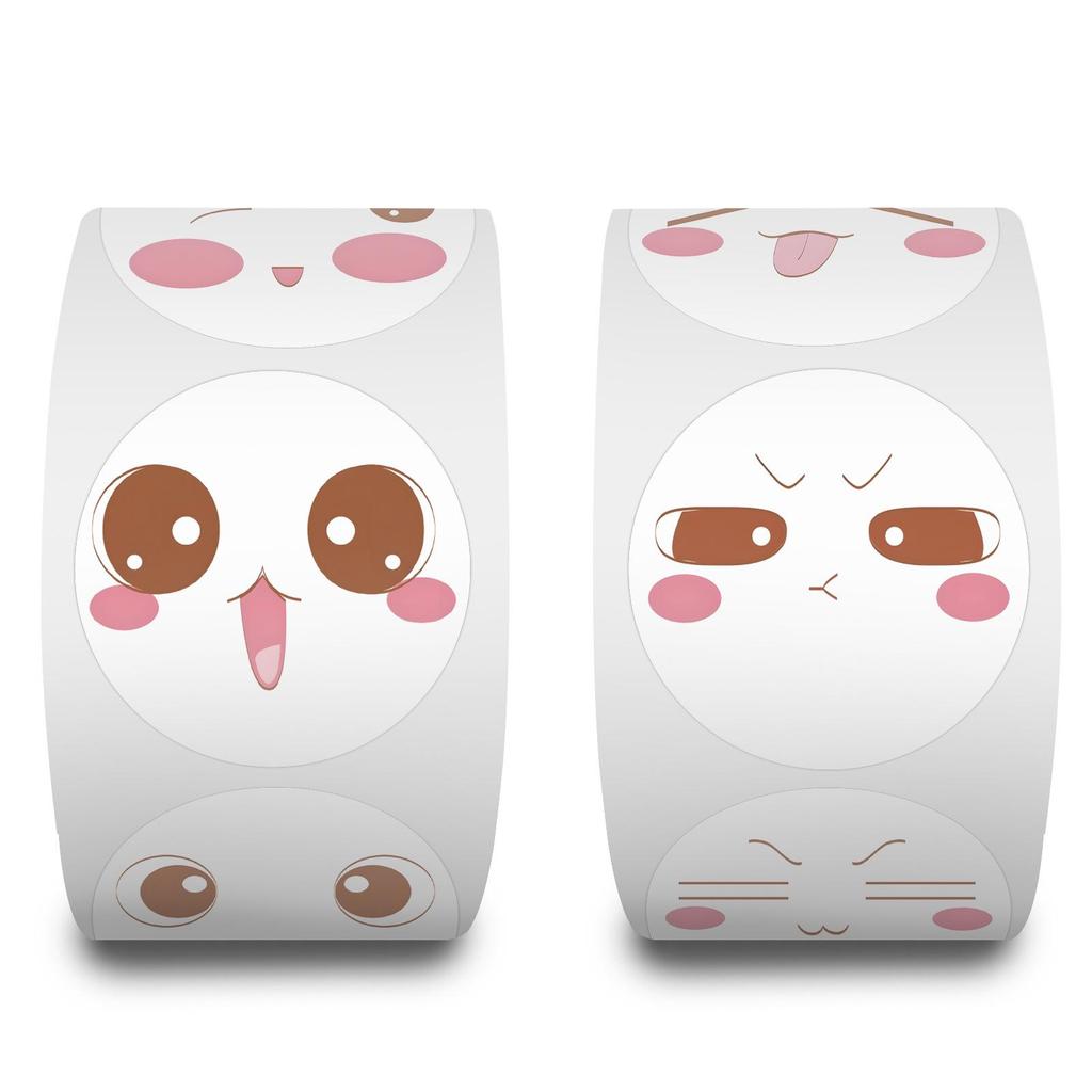 Süße Emoji-Stickerrolle: 500 Dekorations- und Belohnungssticker für Handyhüllen & Versiegelung