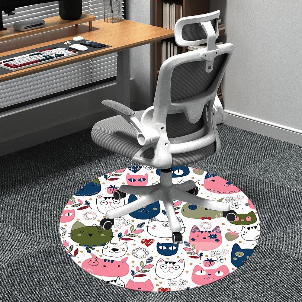 

1pc Cat Pattern Carpet for Office, Non-slip, Soft and Durable Office Rug, Perfect for Office yy260128099 80cm by 80cm