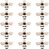 40Pcs 21x18mm Honeybee Charms  Pendants Necklace Rhinestone  Jewelry Making