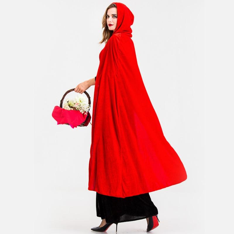 Halloween costume, masquerade party queen dress, Little Red Riding Hood costume, women's clothing