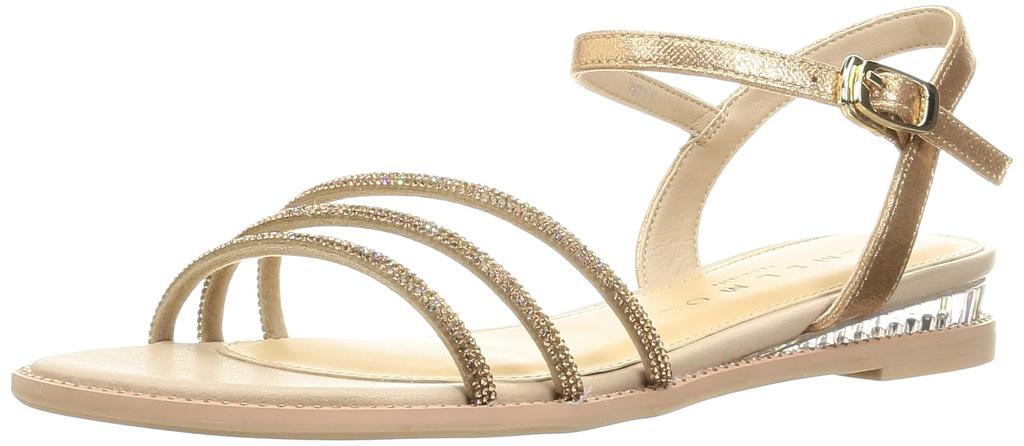 Flat Sandals Rhinestone Strap Flat Sandals 7871 BZ Cm [Melmo] Women's 22.0 Cm~22.5