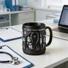 Personalized Medical Themed Mug ER Jack First Response 3D Medical Tools Mug Black Ceramic Coffee Cup for Doctors Nurses Practical Gift Collectible
