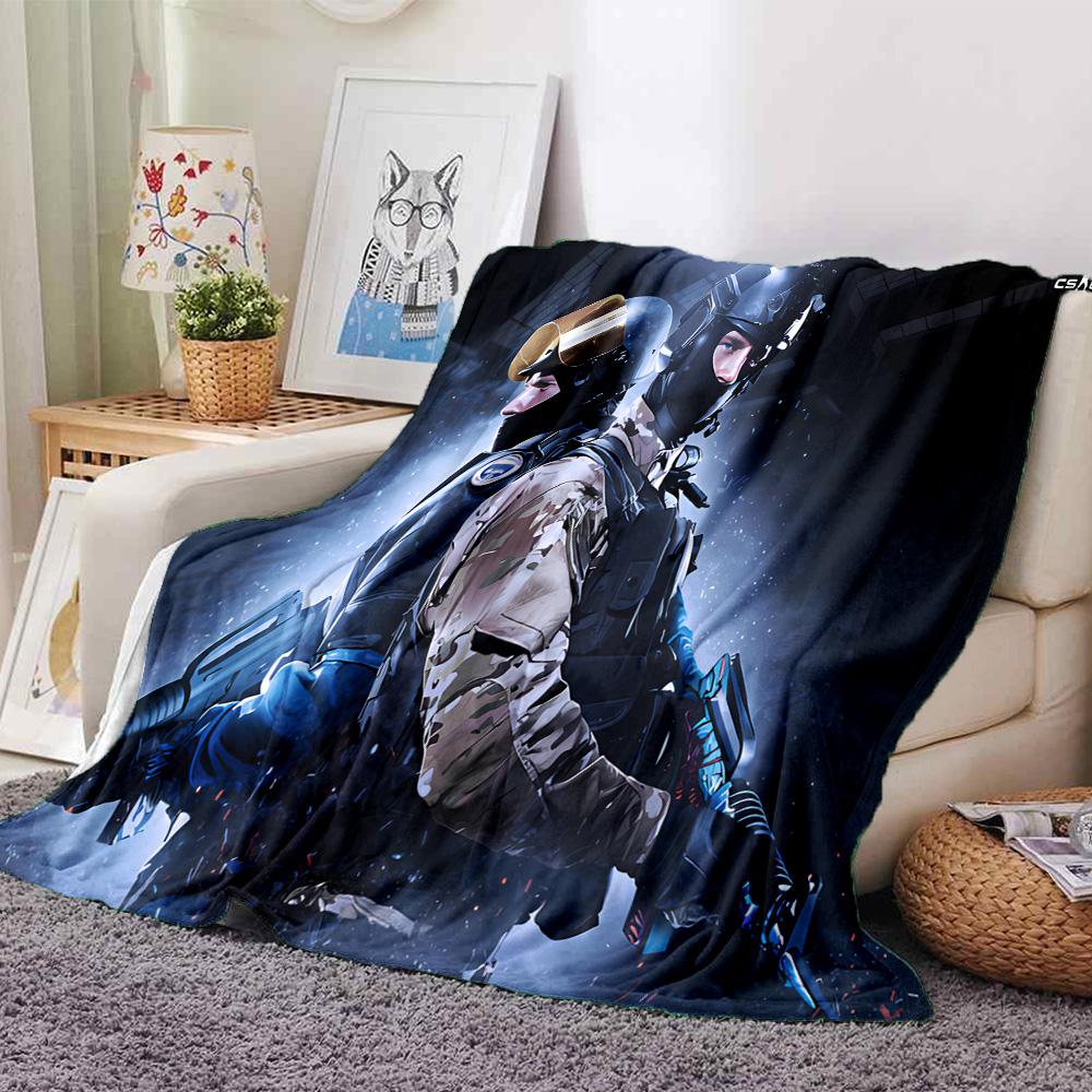 1pc Blanket - C-Counter strike2 CS2 Print Design,Lightweight Blanket for Sofa,Bed- Soft &Warm,Gift for All Seasons