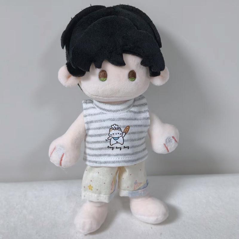 10cm Cotton Doll with Interchangeable Casual Sports Hoodie Outfit