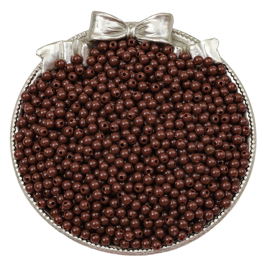 Ručně vyráběný náramek Korálky 3/4mm Akrylové Plné barvy Kulaté korálky Korálky Ručně vyráběné DIY Ruční korálkový náramek Volné korálky Šperkařské doplňky