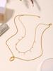 Qiong Yao European American Fashion Pearl Flower Multi-layer Necklace with Light Luxury Design and Stainless Steel Clavicle Chain