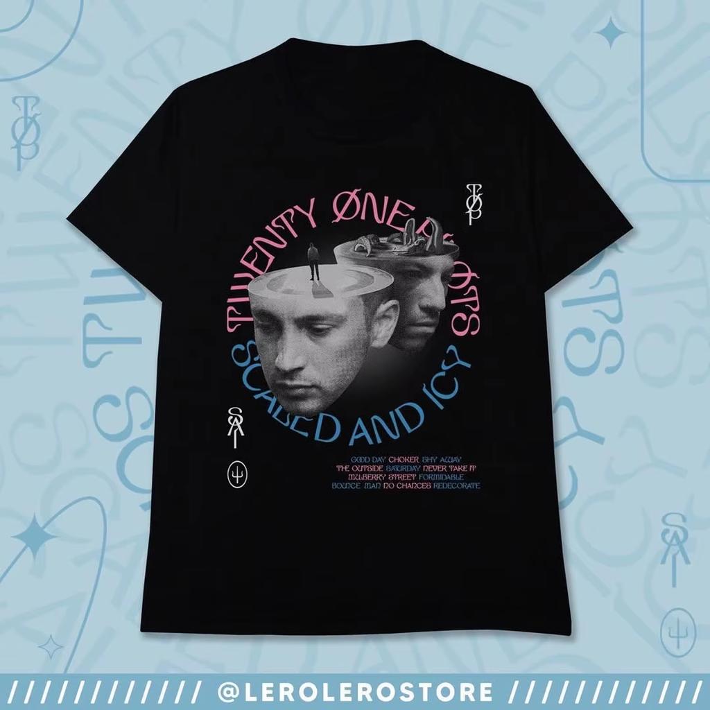 T-shirt con Stampa Grafica Band Twenty One Pilots da Uomo e Donna Manica Corta Oversize Y2k Top Hip Hop Streetwear Maglietta Oversize