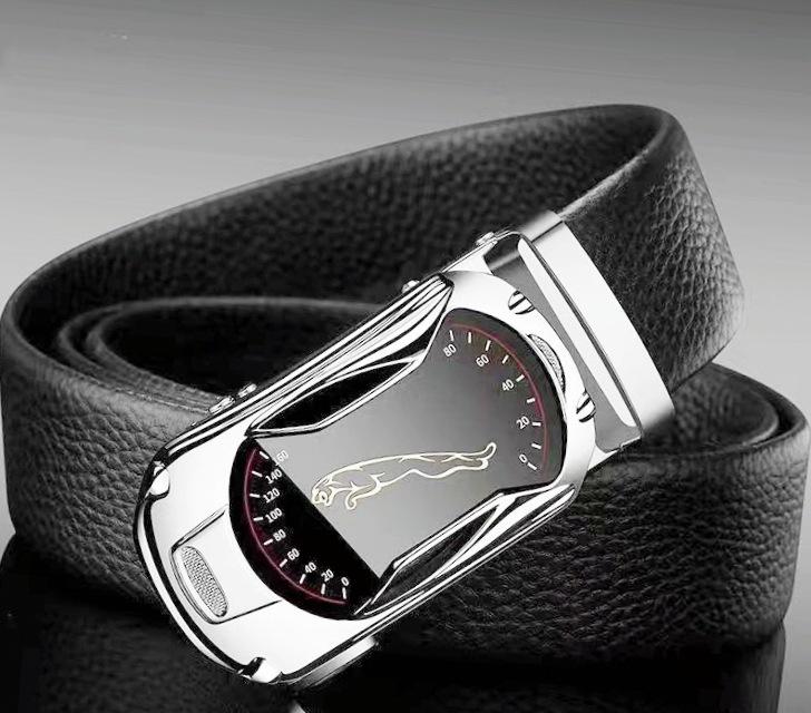 Men's Automatic Alloy Belt Buckle - 'When Luck Comes' Design