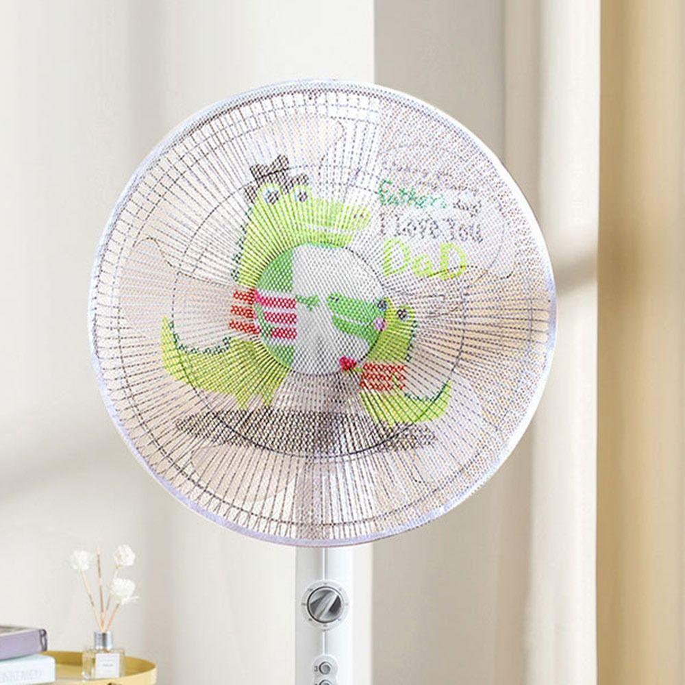 Drawstring Electric Fan Cover Cartoon Mesh Fan Cover Cute Fan Safety Protective Mesh  Summer