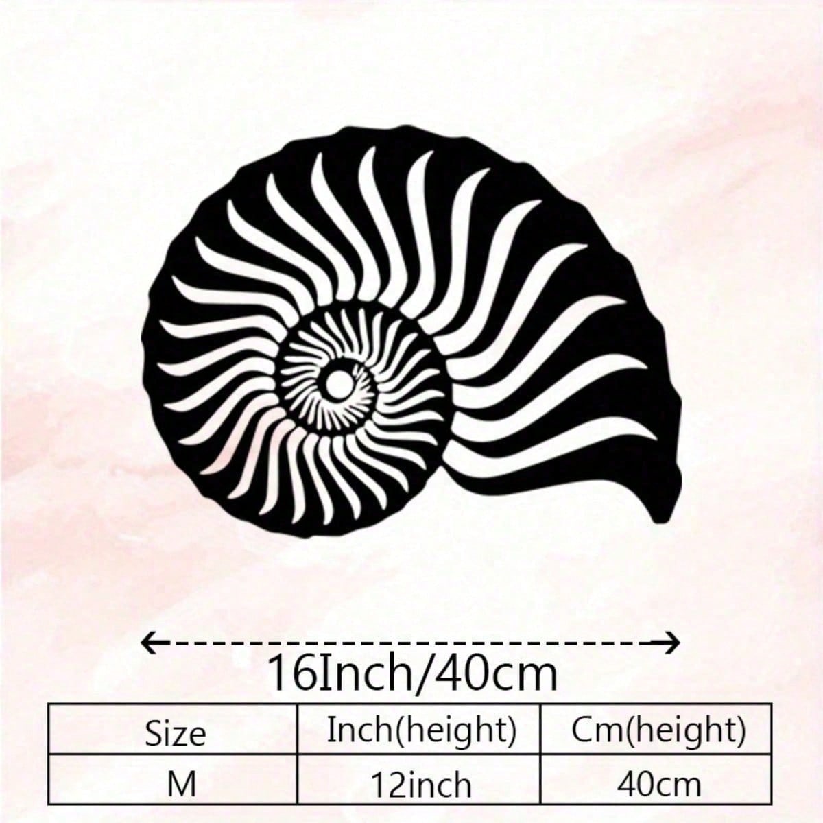 

Vintage Iron Conch Shell Wall Art Outdoor Indoor Metal Sculpture For Living Room Bedroom Gift For Ocean Lover 40x31