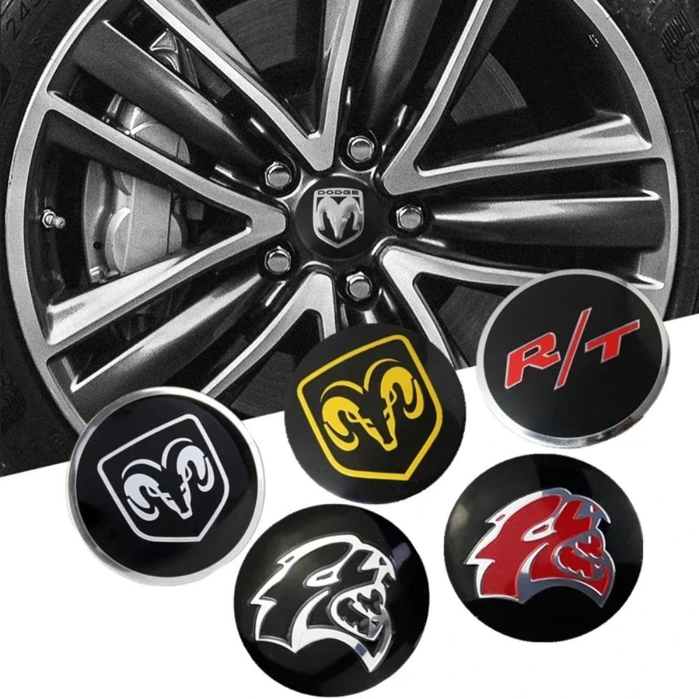 4PCS Alloy Car Wheel Center Emblem Hub Sticker for Dodge AVENGER CALIBER CARAVAN Challenger CHARGER DART NITRO RAM Accessories PP2