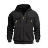 Casual Men's Zip-Up Hoodie Streetwear Comfortable Loose Fit Autumn Winter Keep Warm Sweatshirt Fashionable Men's Clothing