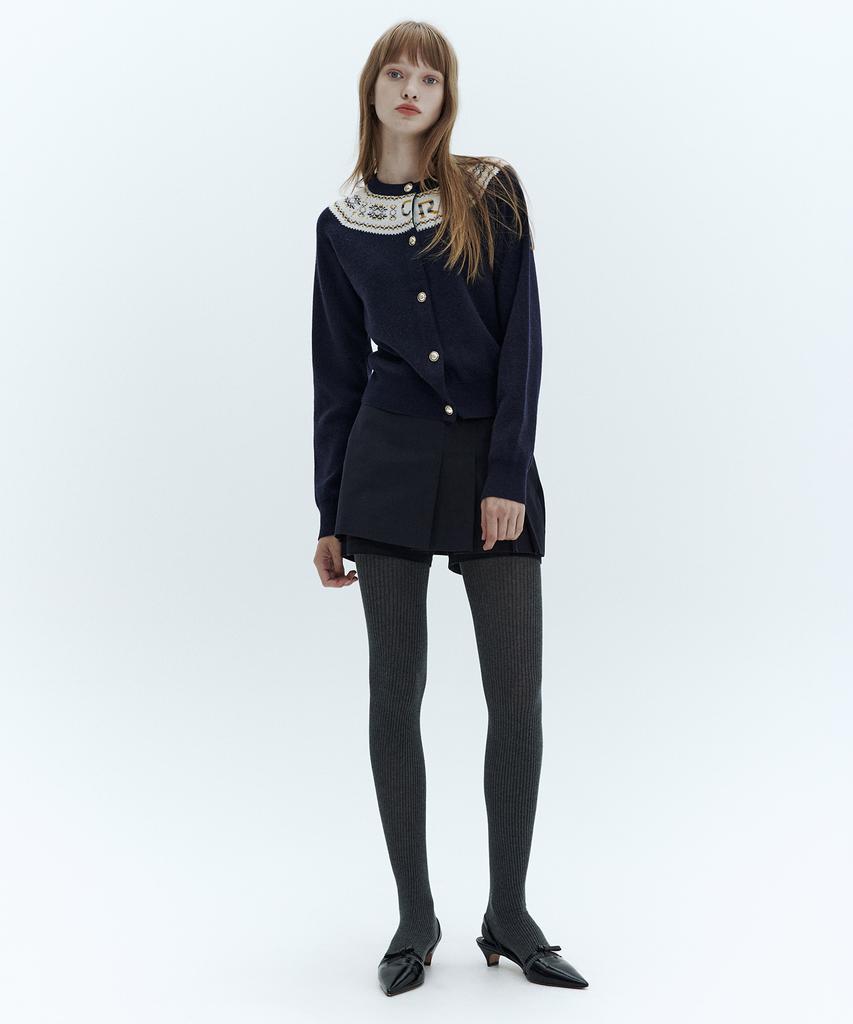 CITYBREEZE Pleated Pants Skirt_Navy