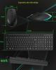 Ergonomic Colorful Backlit Wireless Keyboard and Silent Mouse Combo with Charging Feature